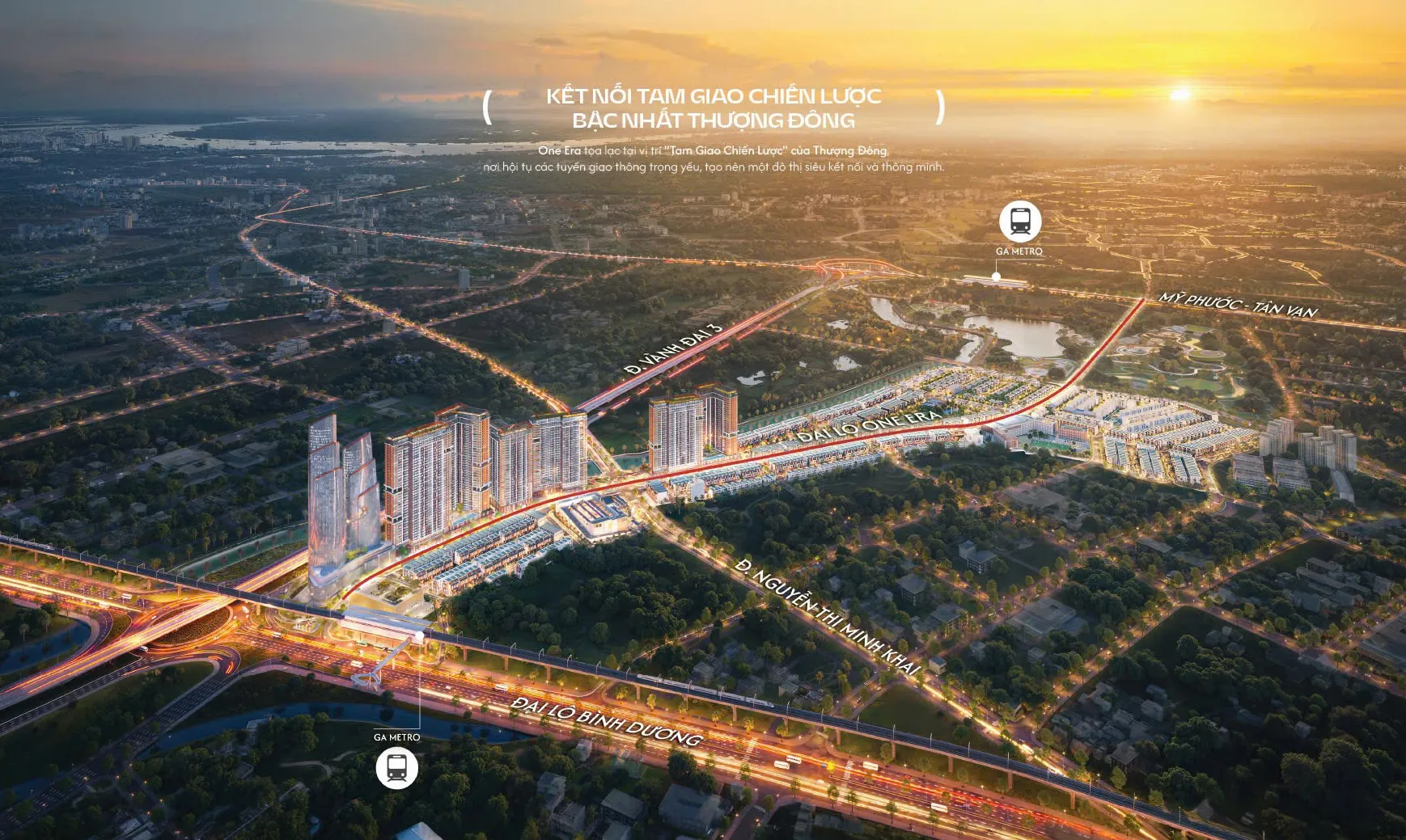 Sơ đồ kết nối giao thông từ khu đô thị One Era